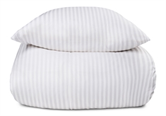 Sengetøj i 100% Bomuldssatin - 140x220 cm - Hvidt ensfarvet sengesæt - Borg Living sengelinned
